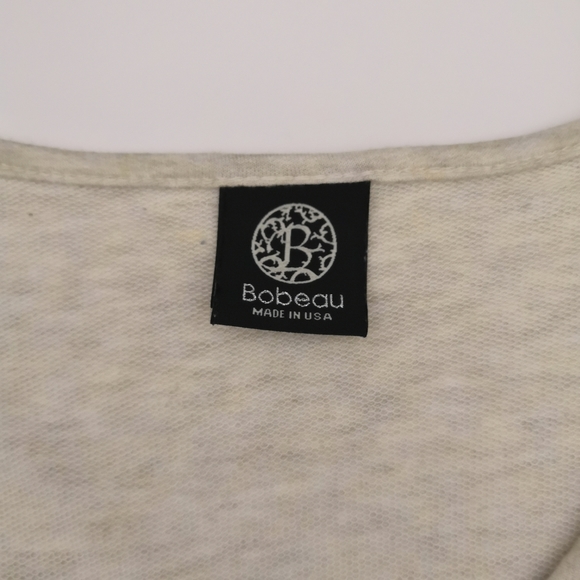 Bobeau Cream/Tan Marled Boho Flowy Sweatshirt Cottage Cottagecore Boxy Oversize - Picture 4 of 8